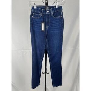 Paige Margot Skinny High Rise Cropped Ankle Skinny Jeans Blue Size 25